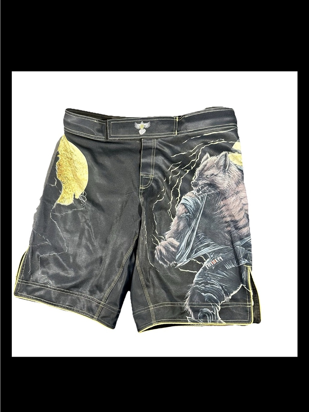 Raven Fightwear Men's BJJ Horror Werewolf MMA Fight Shorts
